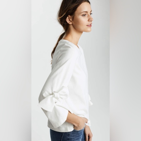 Club Monaco White Sleeve Tie Shirt - Picture 1 of 7